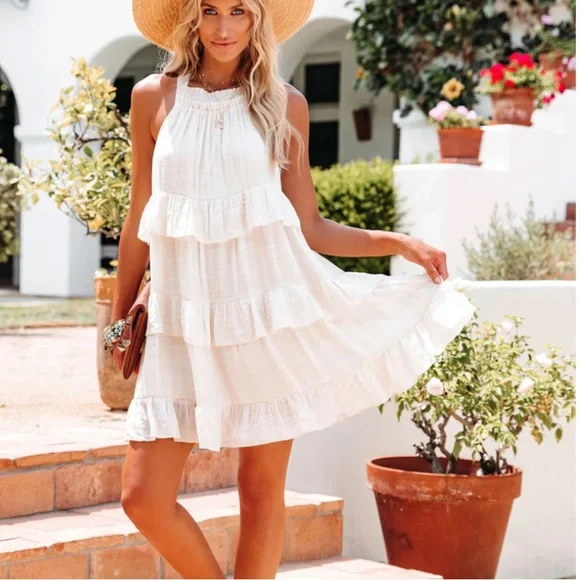 Vici Dolls pocketed tiered mini dress - Picture 4 of 10